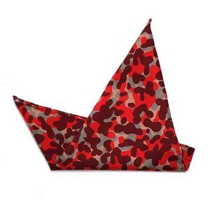 Gascoigne Hand Stitched Pocket Square Cotton Camo Pattern Men's